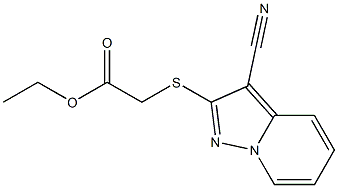 [(3-Cyanopyrazolo[1,5-a]pyridin-2-yl)thio]acetic acid ethyl ester Struktur