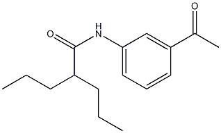 N-(m-Acetylphenyl)-2-propylvaleramide Struktur