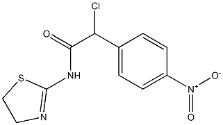 N-(2-Thiazolin-2-yl)-2-(4-nitrophenyl)-2-chloroacetamide Struktur