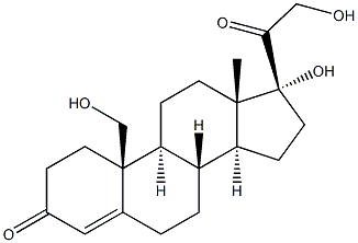 17,19,21-Trihydroxypregn-4-ene-3,20-dione Struktur