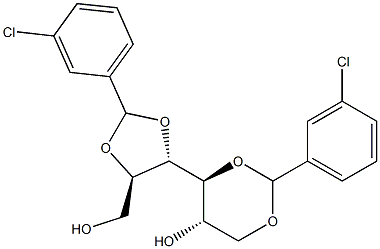 2-O,3-O:4-O,6-O-Bis(3-chlorobenzylidene)-L-glucitol Struktur