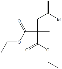 2-Methyl-2-(2-bromo-2-propenyl)malonic acid diethyl ester Struktur