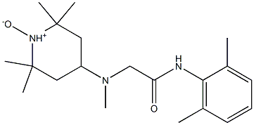 2,2,6,6-Tetramethyl-4-[methyl[2-(2,6-dimethylphenylamino)-2-oxoethyl]amino]piperidine 1-oxide Struktur