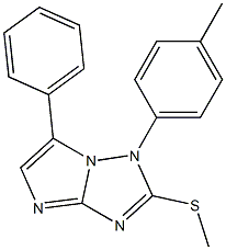 2-(Methylthio)-6-phenyl-1-(4-methylphenyl)-1H-imidazo[1,2-b][1,2,4]triazole Struktur