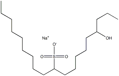 4-Hydroxynonadecane-10-sulfonic acid sodium salt Struktur