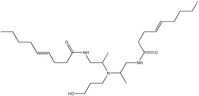 N,N'-[3-Hydroxypropyliminobis(2-methyl-2,1-ethanediyl)]bis(4-nonenamide) Struktur