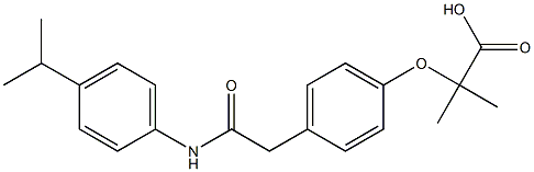 2-[4-[2-(4-Isopropylphenylamino)-2-oxoethyl]phenoxy]-2-methylpropionic acid Struktur