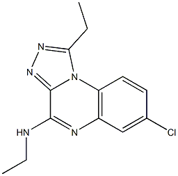 7-Chloro-4-ethylamino-1-ethyl[1,2,4]triazolo[4,3-a]quinoxaline Struktur