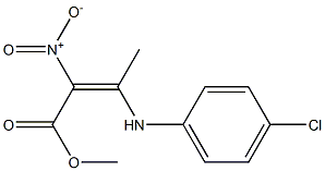 3-(4-Chloroanilino)-2-nitrocrotonic acid methyl ester Struktur