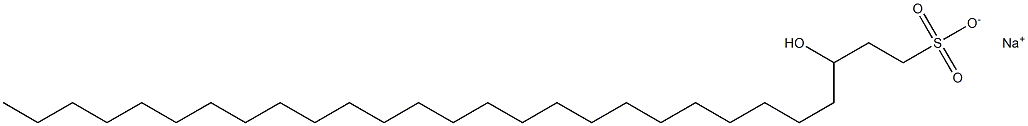 3-Hydroxy-1-octacosanesulfonic acid sodium salt Struktur