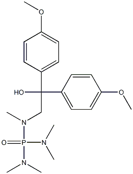 [Methyl[2-hydroxy-2,2-bis(4-methoxyphenyl)ethyl]amino]bis(dimethylamino)phosphine oxide Struktur