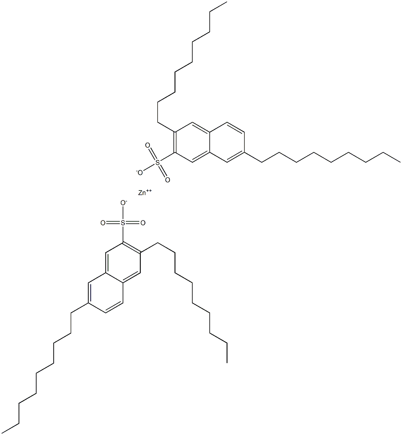 Bis(3,7-dinonyl-2-naphthalenesulfonic acid)zinc salt Struktur