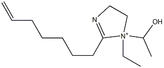 1-Ethyl-2-(6-heptenyl)-1-(1-hydroxyethyl)-2-imidazoline-1-ium Struktur