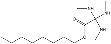 2-(Trimethylaminio)acetic acid octyl ester Struktur