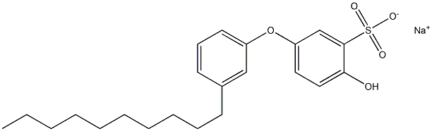 4-Hydroxy-3'-decyl[oxybisbenzene]-3-sulfonic acid sodium salt Struktur