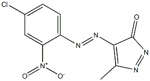 4-(4-Chloro-2-nitrophenylazo)-3-methyl-5H-pyrazol-5-one Struktur