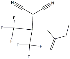 [1,1-Bis(trifluoromethyl)-3-methylenepentyl]malononitrile Struktur