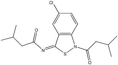 5-Chloro-1-isovaleryl-3(1H)-isovalerylimino-2,1-benzisothiazole Struktur