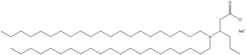 3-(Dihenicosylamino)hexanoic acid sodium salt Struktur