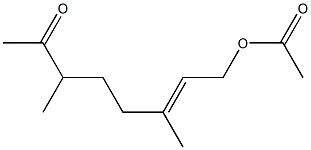 (E)-8-Acetoxy-3,6-dimethyl-6-octen-2-one Struktur