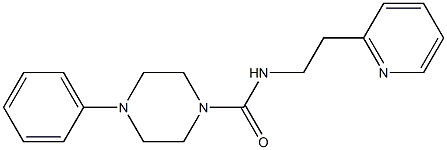 4-Phenyl-N-[2-(2-pyridinyl)ethyl]piperazine-1-carboxamide Struktur