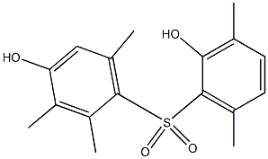 2',4-Dihydroxy-2,3,3',6,6'-pentamethyl[sulfonylbisbenzene] Struktur