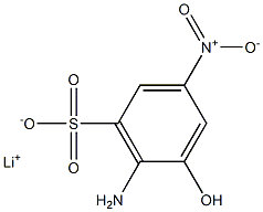 6-Amino-5-hydroxy-3-nitrobenzenesulfonic acid lithium salt Struktur