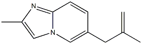 2-Methyl-6-(2-methylenepropyl)imidazo[1,2-a]pyridine Struktur