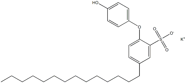 4'-Hydroxy-4-tetradecyl[oxybisbenzene]-2-sulfonic acid potassium salt Struktur