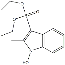 3-[Ethoxy(ethoxy)phosphinyl]-2-methyl-1-hydroxy-1H-indole Struktur