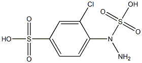 3-Chloro-4-(2-sulfohydrazino)benzenesulfonic acid Struktur