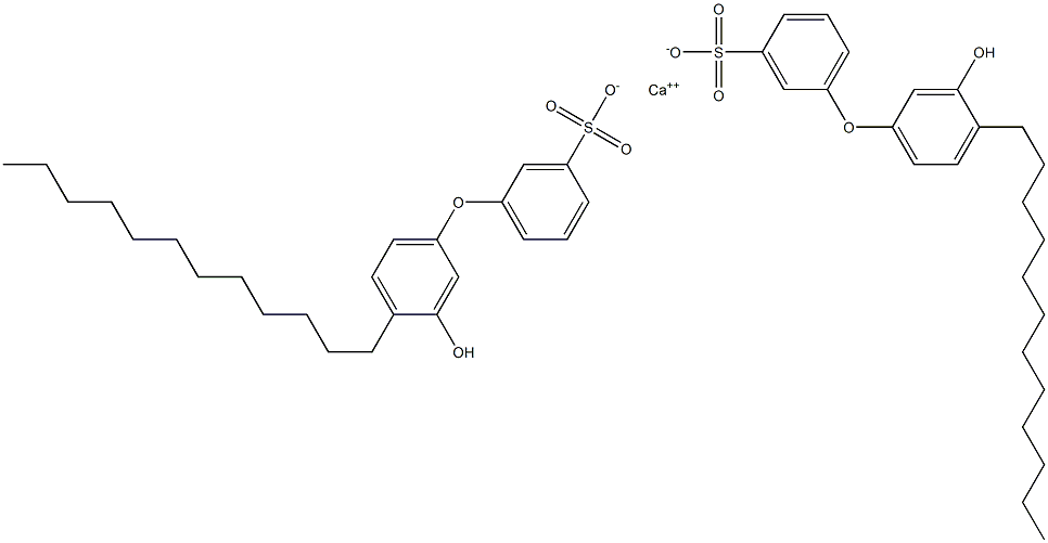 Bis(3'-hydroxy-4'-dodecyl[oxybisbenzene]-3-sulfonic acid)calcium salt Struktur