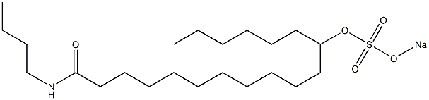 12-(Sodiosulfo)oxy-N-butyloctadecanamide Struktur