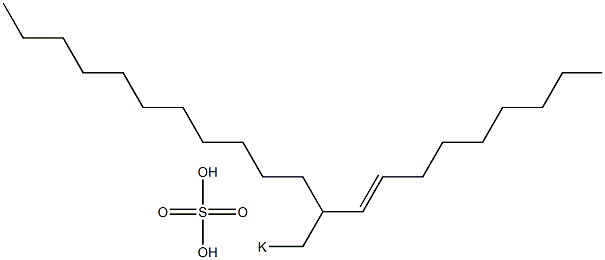 Sulfuric acid 2-(1-nonenyl)tridecyl=potassium ester salt Struktur