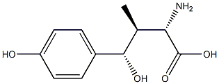 (2S,3S,4S)-2-Amino-3-methyl-4-hydroxy-4-(4-hydroxyphenyl)butanoic acid Struktur