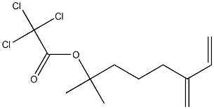 Trichloroacetic acid 1,1-dimethyl-5-methylene-6-heptenyl ester Struktur