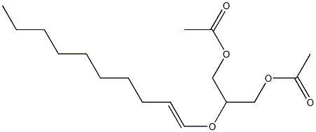 2-O-(1-Decenyl)glycerol 1,3-diacetate Struktur