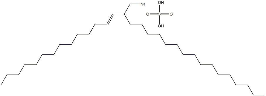 Sulfuric acid 2-(1-tetradecenyl)octadecyl=sodium ester salt Struktur