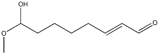 8-Hydroxy-8-methoxy-2-octen-1-al Struktur