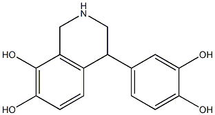 4-(3,4-Dihydroxyphenyl)-1,2,3,4-tetrahydroisoquinoline-7,8-diol Struktur