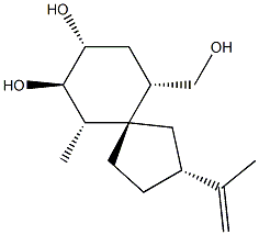 (2R,5S,6S,7R,8R,10S)-7,8-Dihydroxy-6-methyl-2-(1-methylethenyl)spiro[4.5]decane-10-methanol Struktur