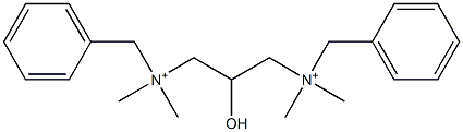 2-Hydroxy-N,N,N',N'-tetramethyl-N,N'-bis(phenylmethyl)-1,3-propanediaminium Struktur