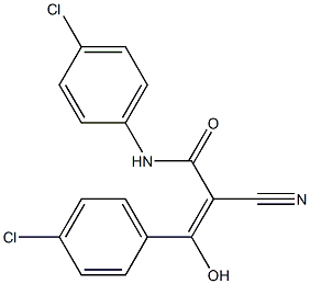 3,N-Bis(4-chlorophenyl)-2-cyano-3-hydroxyacrylamide Struktur