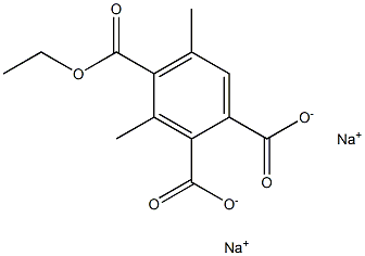 4-Ethoxycarbonyl-3,5-dimethylphthalic acid disodium salt Struktur