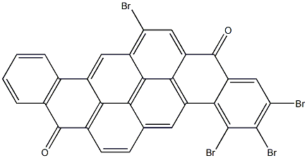 2,3,4,14-Tetrabromo-8,16-pyranthrenedione Struktur