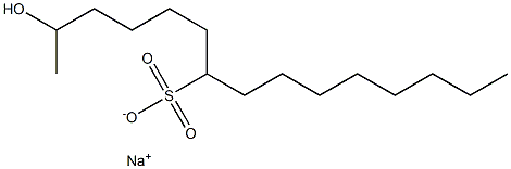 2-Hydroxypentadecane-7-sulfonic acid sodium salt Struktur