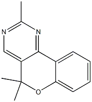 2,5,5-Trimethyl-5H-[1]benzopyrano[4,3-d]pyrimidine Struktur