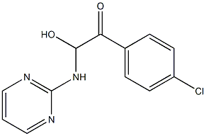 2-[[2-(p-Chlorophenyl)-1-hydroxy-2-oxoethyl]amino]pyrimidine Struktur