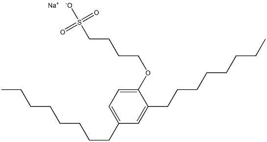 4-(2,4-Dioctylphenoxy)butane-1-sulfonic acid sodium salt Struktur