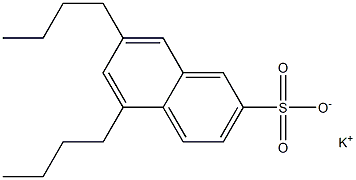 5,7-Dibutyl-2-naphthalenesulfonic acid potassium salt Struktur